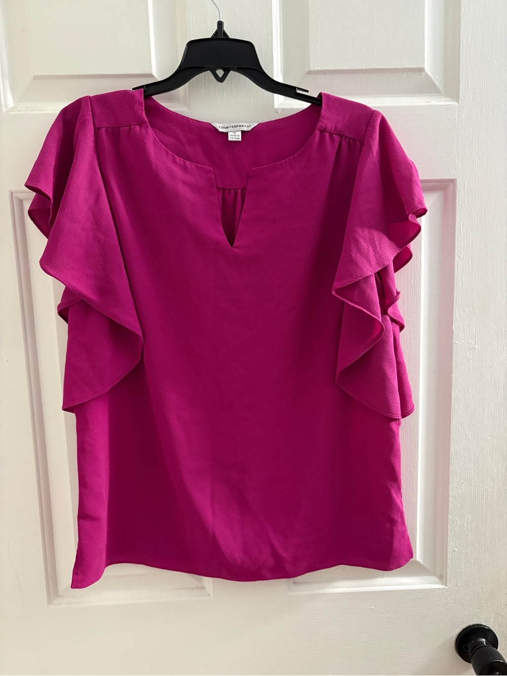 Counterparts Fuchsia Ruffle Sleeve Blouse